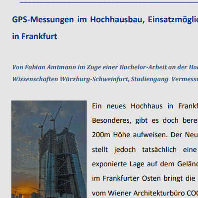 GPS-Messungen im Hochhausbau